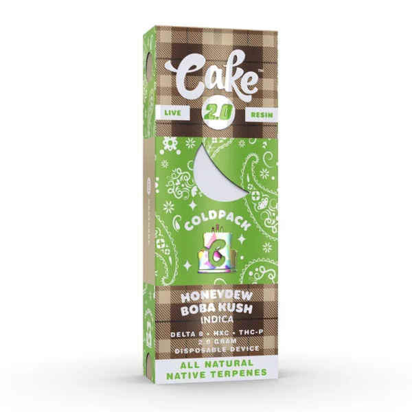 Cake Cold Pack Disposable Honeydew Boba Kush 2g