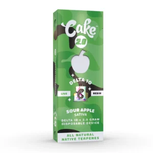 Cake Delta 10 Live Resin Disposable Sour Apple 2g